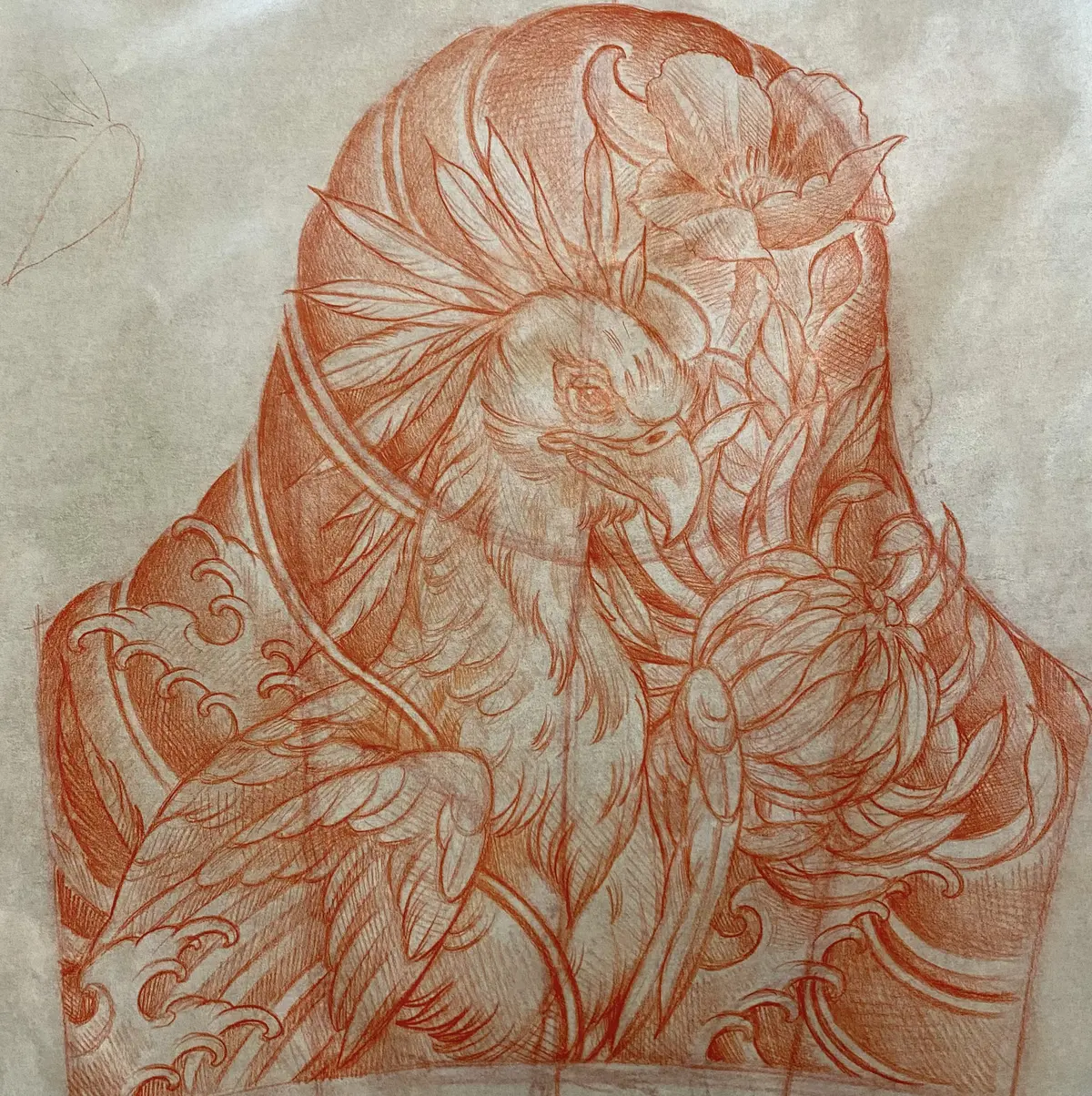 Custom tattoo design sketch 04 from a drawing consultation with Terry Ribera at Remington Tattoo, San Diego