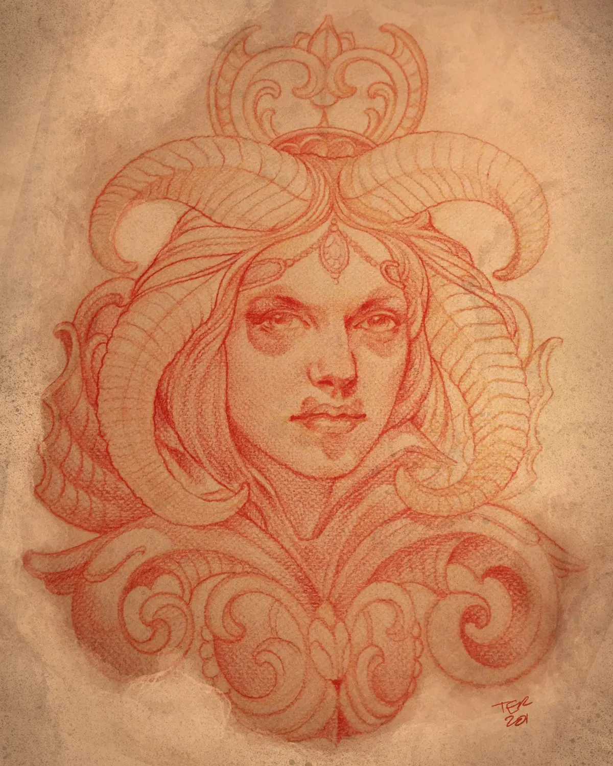 Custom tattoo design sketch 19 from a drawing consultation with Terry Ribera at Remington Tattoo, San Diego