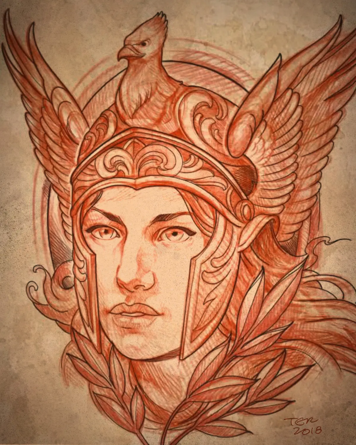 Custom tattoo design sketch 21 from a drawing consultation with Terry Ribera at Remington Tattoo, San Diego