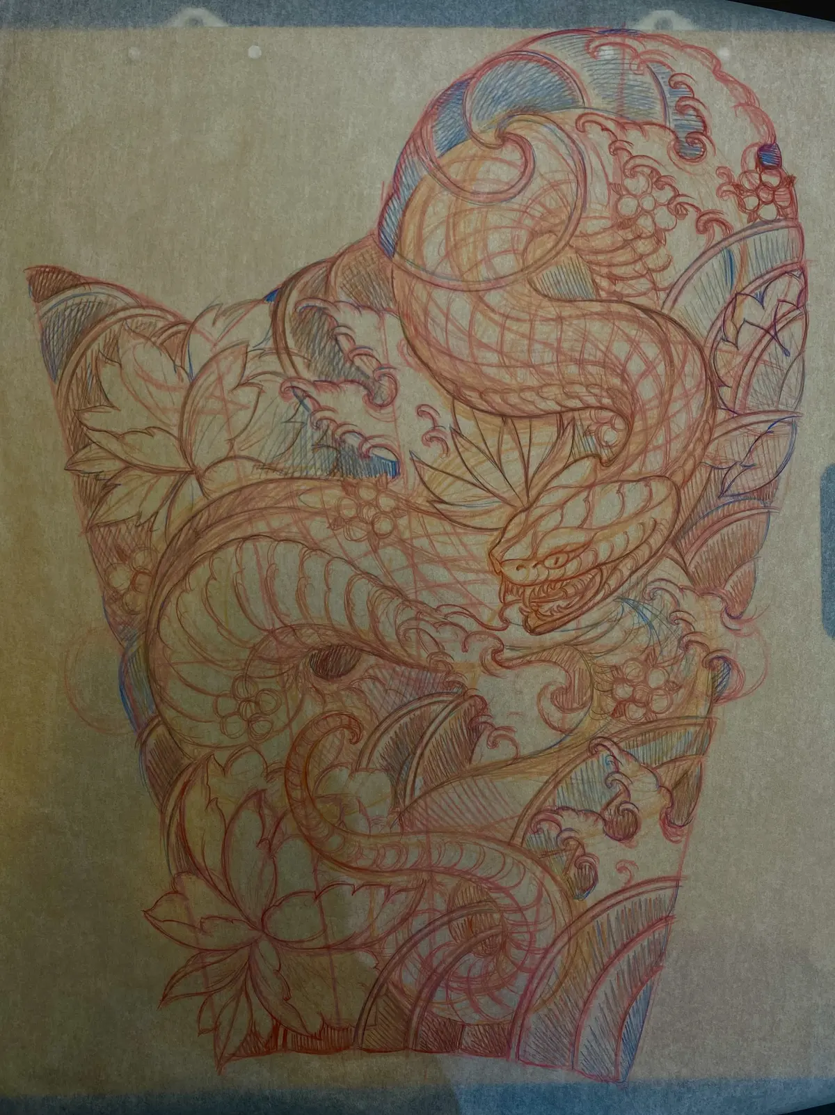 Custom tattoo design sketch 24 from a drawing consultation with Terry Ribera at Remington Tattoo, San Diego