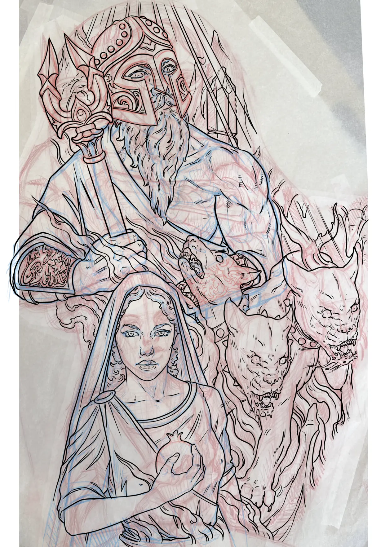 Custom tattoo design sketch 26 from a drawing consultation with Terry Ribera at Remington Tattoo, San Diego