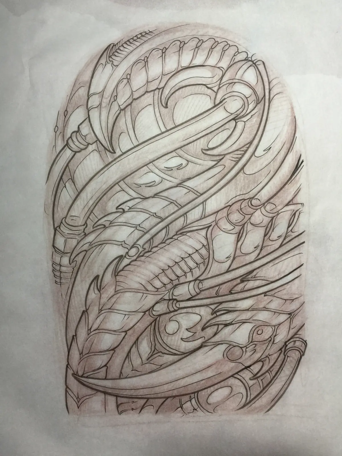 Custom tattoo design sketch 27 from a drawing consultation with Terry Ribera at Remington Tattoo, San Diego