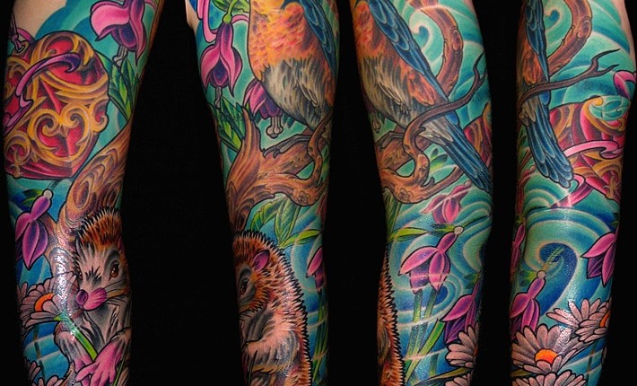 Bird Sleeve Tattoo