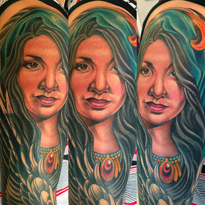 Custom Portait Tattoo San Diego's Best Color Artist Terry Ribera